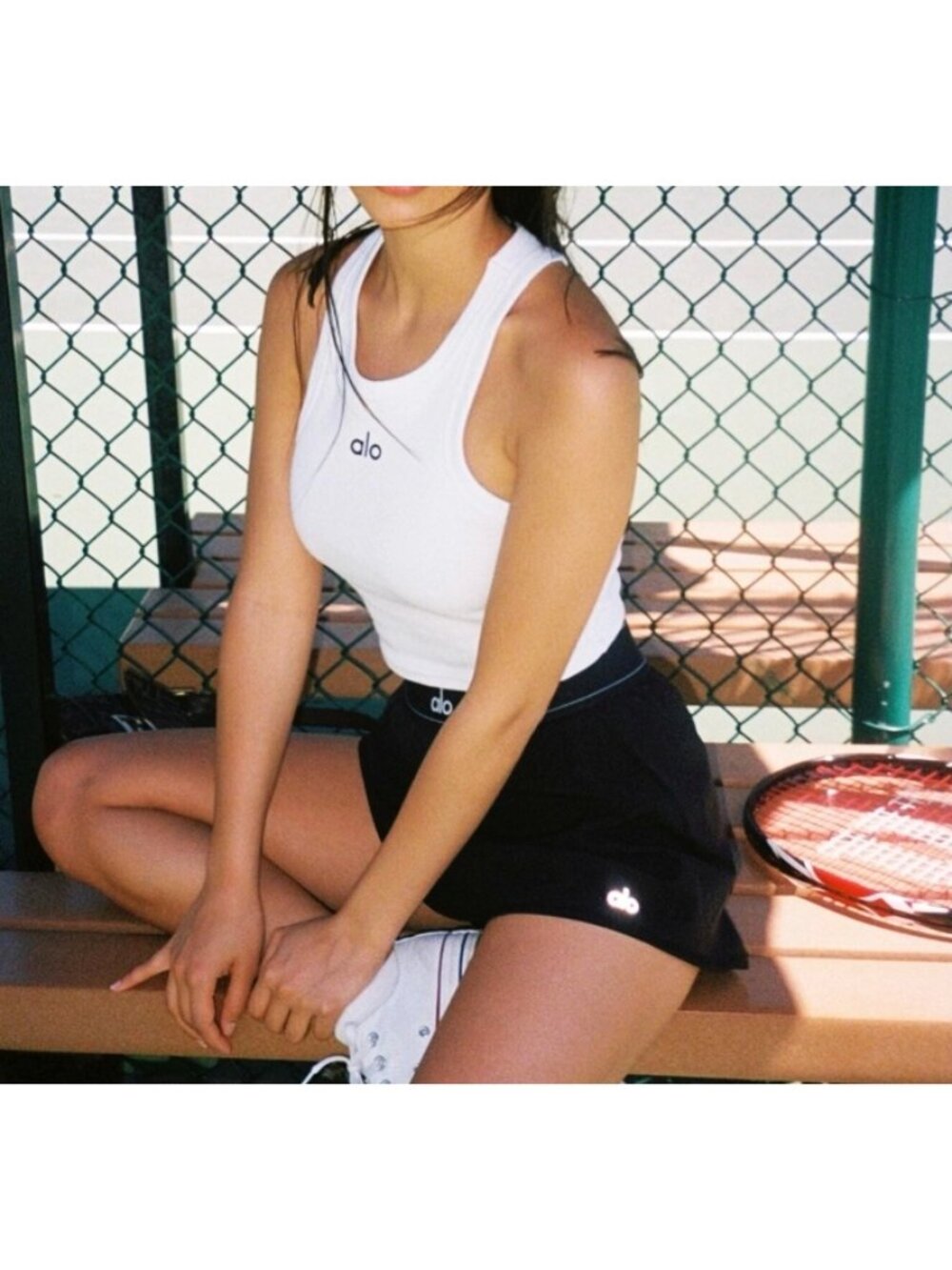 Alo Match Point Tennis Skirt Black Athletic Active Shorts Sports Mini Skort M - Picture 9 of 15